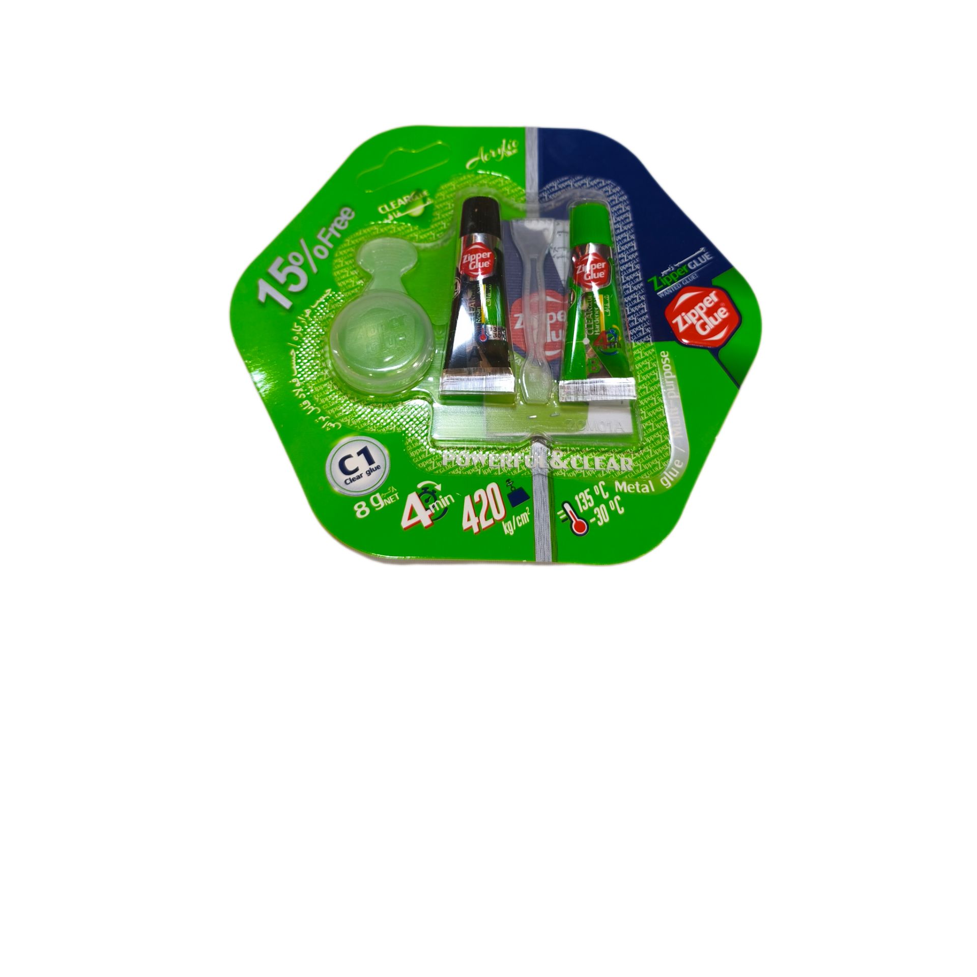 چسب دوقلو 8 گرمی مات زیپر